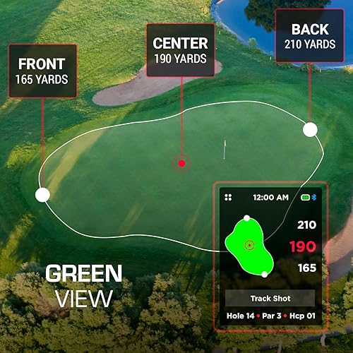 Miniatura 3 de Dispositivo GPS de golf manual Hand+, rastreador de tiros, disparos de registro, club, GIR, calles, putts, buscador de rango de distancia de golf