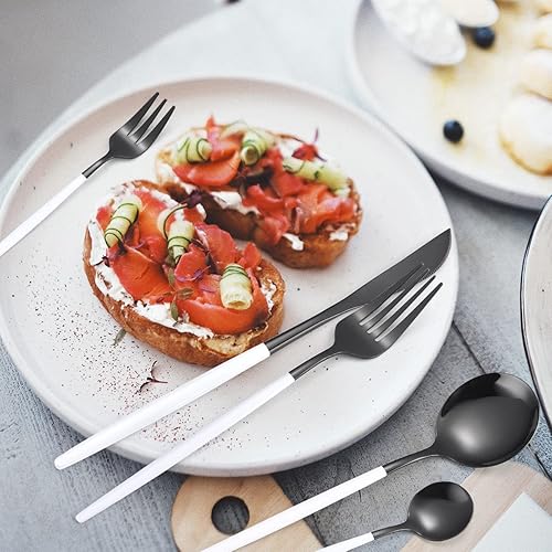 Miniatura 75 de AARainbow Juego de cubiertos de acero inoxidable de 8 piezas, portátil, reutilizable, juego de utensilios de viaje, incluye palillos, cuchillo