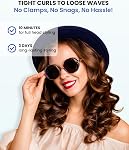 Tapered Curling Wand 0.38"-0.75", Ceramic 3/8-3/4 Inch Small Curling Iron for Long Hair,Dual Voltage Curl Wand with LCD Display, Glove Include