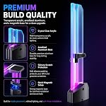 upHere 5V ARGB GPU Support Bracket, Universal Graphics Card GPU Brace with Motherboard Sync, Adjustable Anti-Sag Video Card Holder, Transparent Acrylic GPU Support Stand with Magnetic Base, GH03ARGB