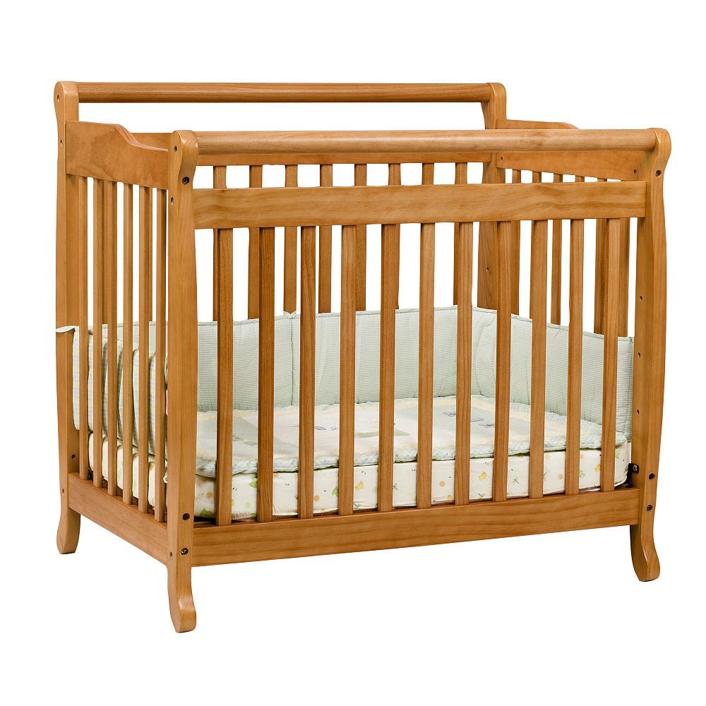 Buy DaVinci Emily 2in1 Mini Crib and Twin Bed in Honey Oak Finish