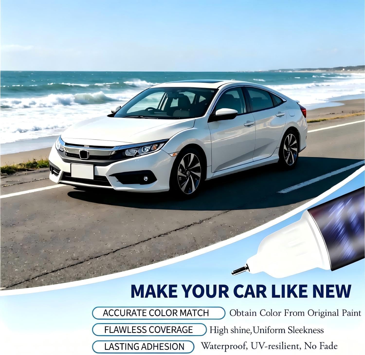 Crystal Black Pearl(NH-731P) Touch up Paint for Honda OEM Color Match