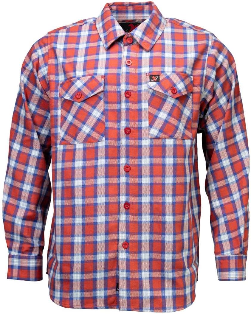 Milwaukee Leather MNG11670 Men's Red, Blue and White Long Sleeve Cotton Flannel Shirt - Image 4