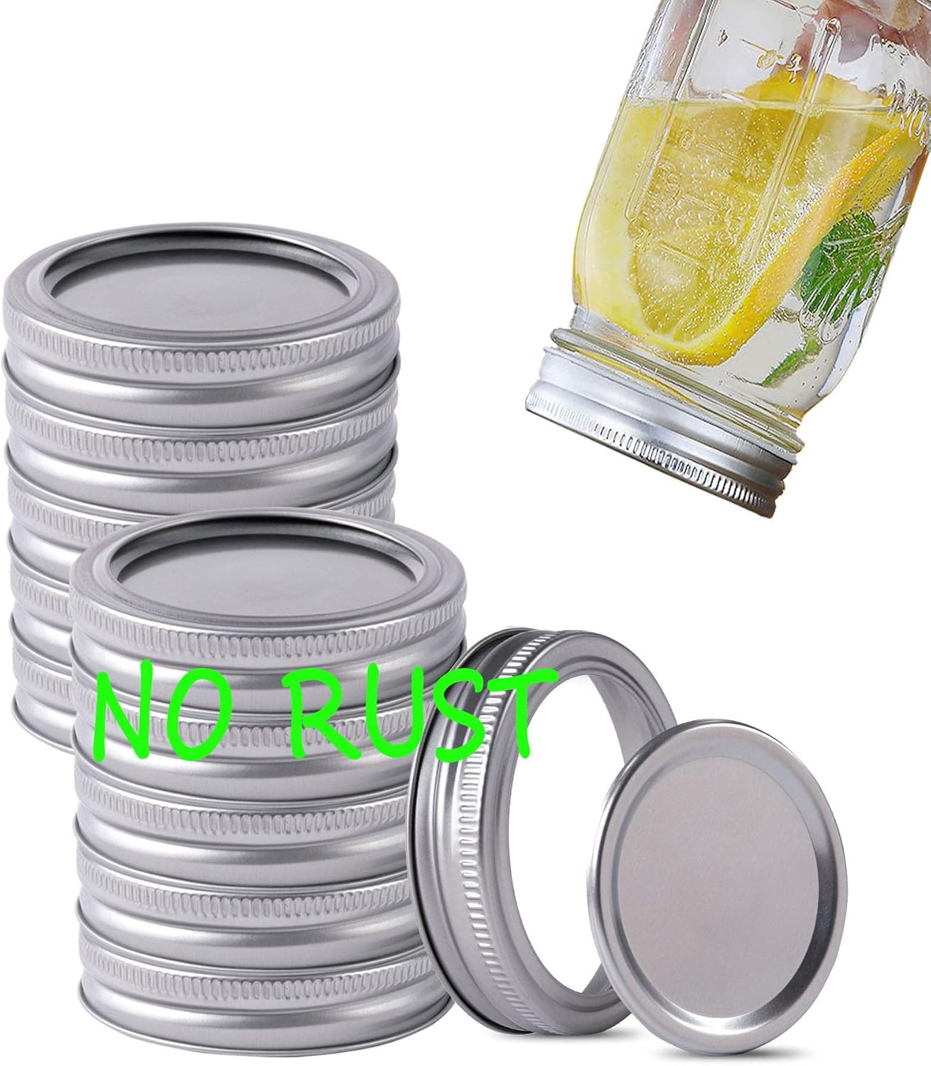 Wide Mouth Canning Lids and Rings Suitable for Ball or Kerr