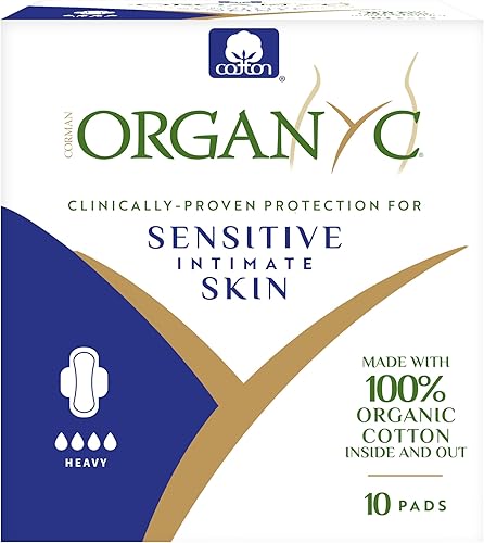 Toalla sanitaria para la noche con alas ORGANYC, hipoalergénico, 100% de algodón orgánico , B003ART1JG, 1, 1