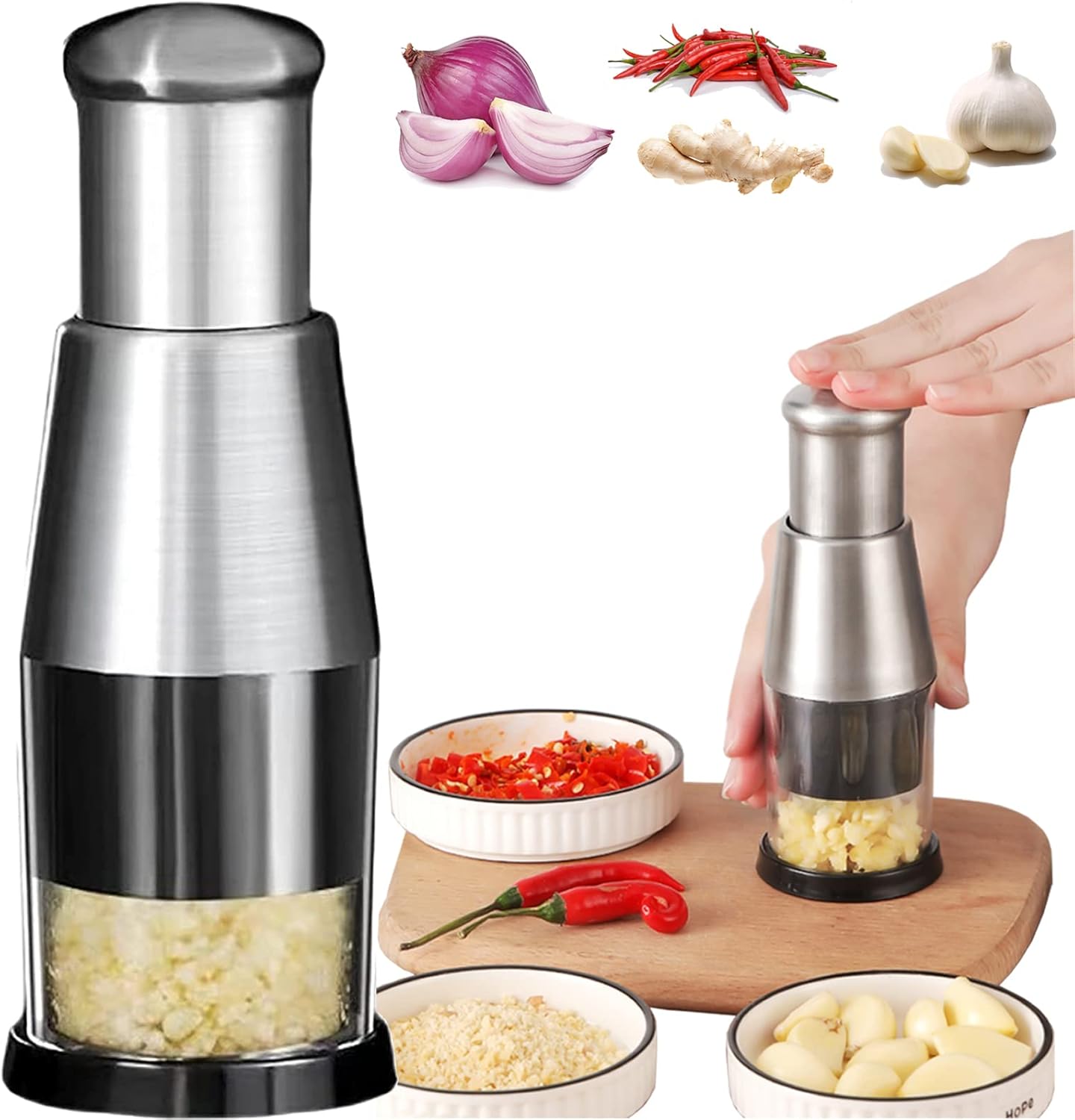 Buy Manual Pressed Garlic Chopper,Food Chopper,Food Chopper Manual Hand