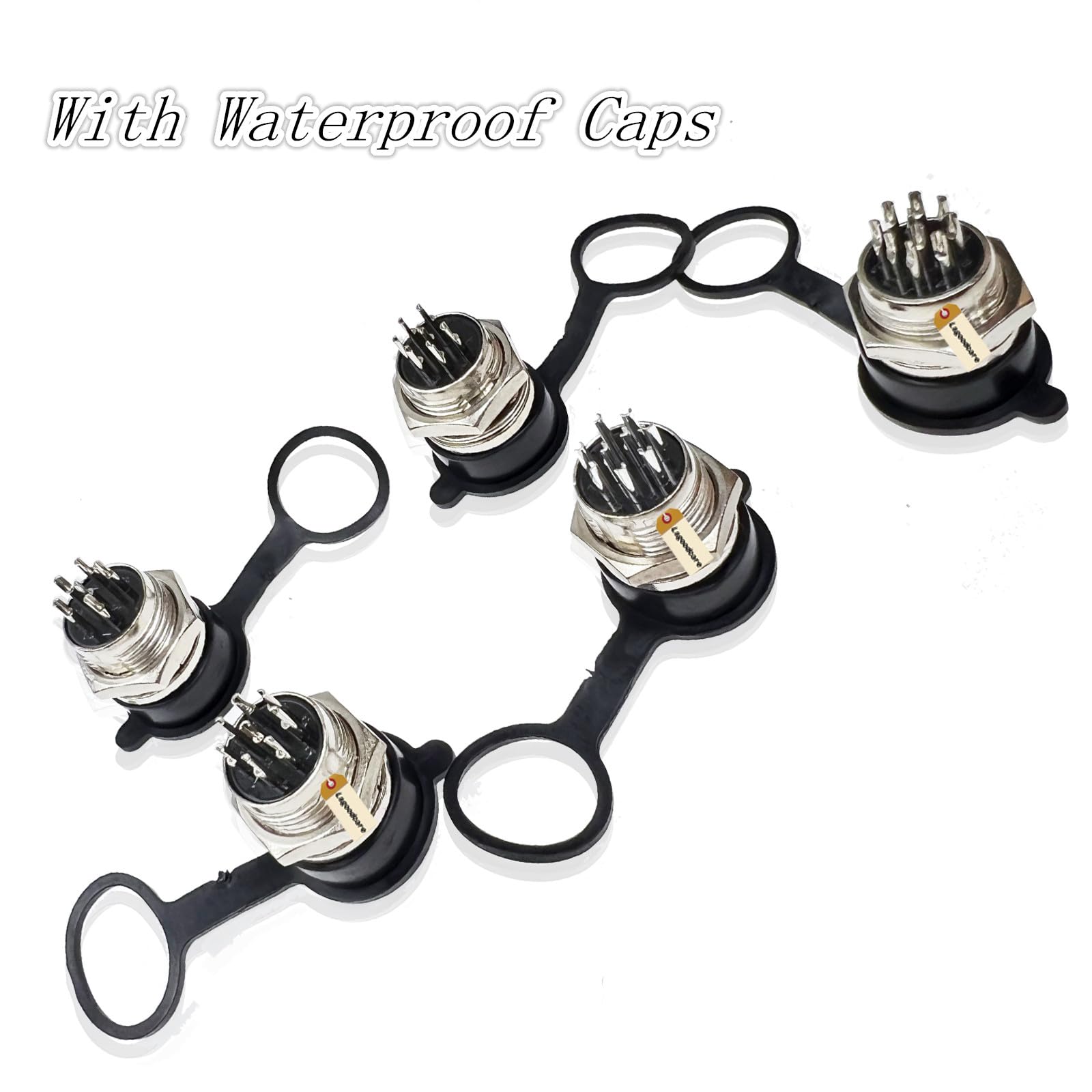Lsgoodcare 48 pezzi 16 mm 6 pin 7 pin 8 pin 9 pin 10 pin maschio femmina GX16 filo metallo aeronautico cavo assortimento di connettori kit con tappi per l'aviazione