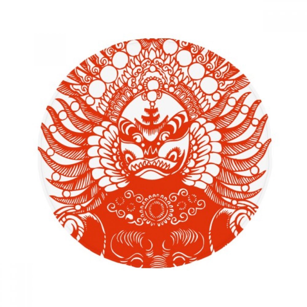 Tapis de sol opéra de pékin papier-cut rond haute fidélité visuelle