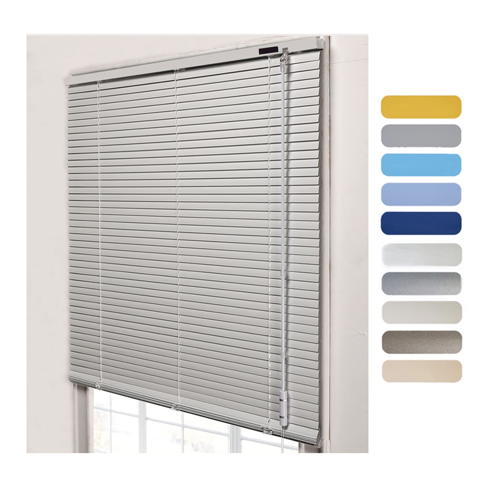 Aluminiowe żaluzje weneckie, aluminiowe mini rolety, niestandardowe poziome żaluzje okienne, przycięte na wymiar zaciemnianie pokoju, do domu, biura, kuchni, szer. 140 x wys. 200 cm