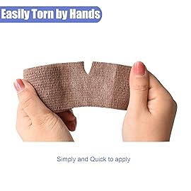 Gondiane 9 Pack 2 x 5 Yards Self Adhesive Bandage Wrap Self Stick Wrap for Ankle, Wrist, Finger, Sports, Breathable Cohesive Vet Tape for Pets (Brown)