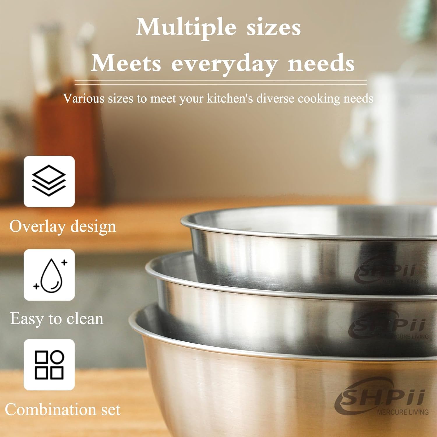 Thickened Stainless Steel Drainage Basket Set Kitchen Multifunctional Rustproof Strainer Durable Oil Drainage Dishwashing Basket(7.87inch)