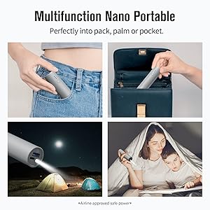 SIXTHGU S03 Portable Charger, 5000mAh 2-Pack Small Power Bank with Fast Charging, USB-C Output Compatible with iPhone, Samsung, and More, White