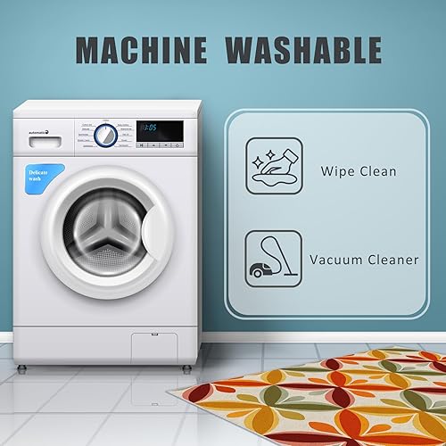 Miniatura 7 de Checkered Rugs 3x5 Rug Retro 70s Plaid Area Rug Washable, Checkered Carpet Home Room Decor Rugs for Living Room Bearoom Kitchen Dorm Classroom