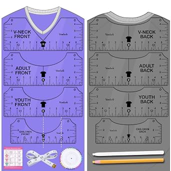 Vowlove T-Shirt Alignment Ruler for Shirt Measurement and Design Placement