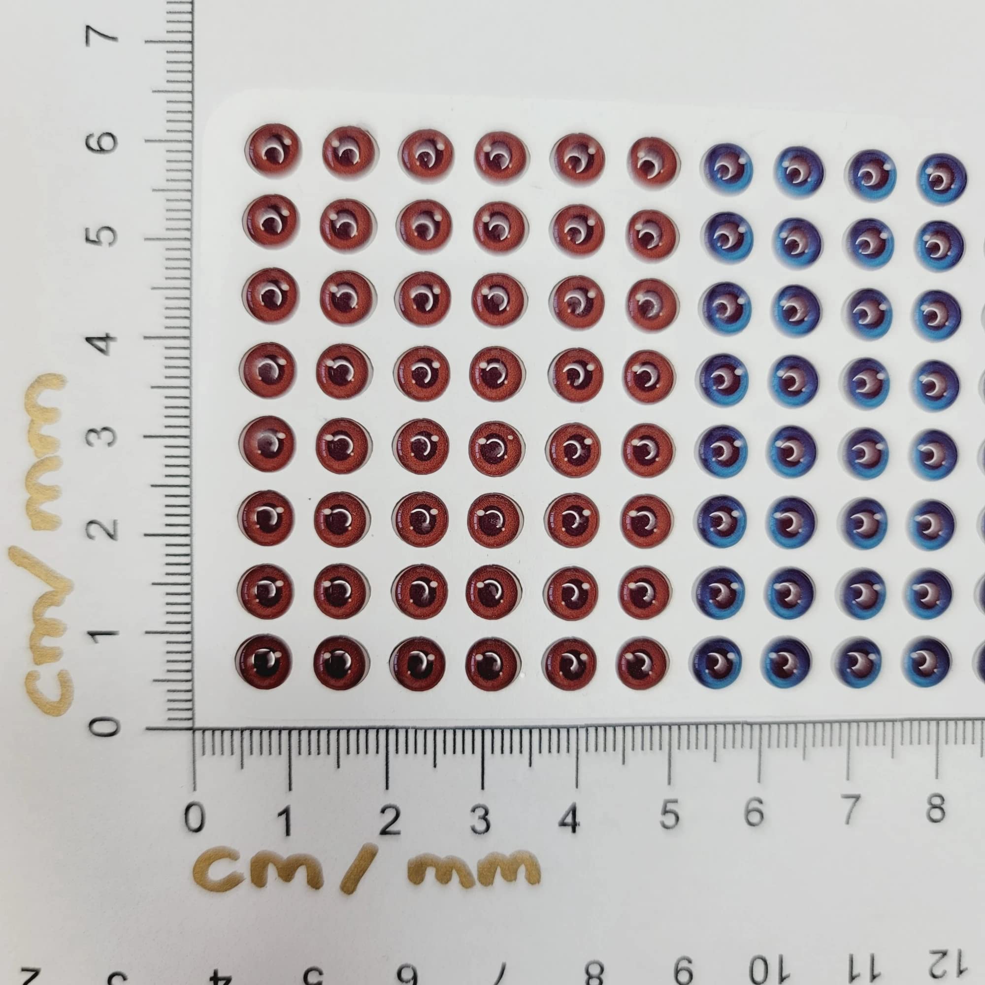 Adhesive Resin Eyes for Clays MF 75 PP (6X5 mm) 72 Units
