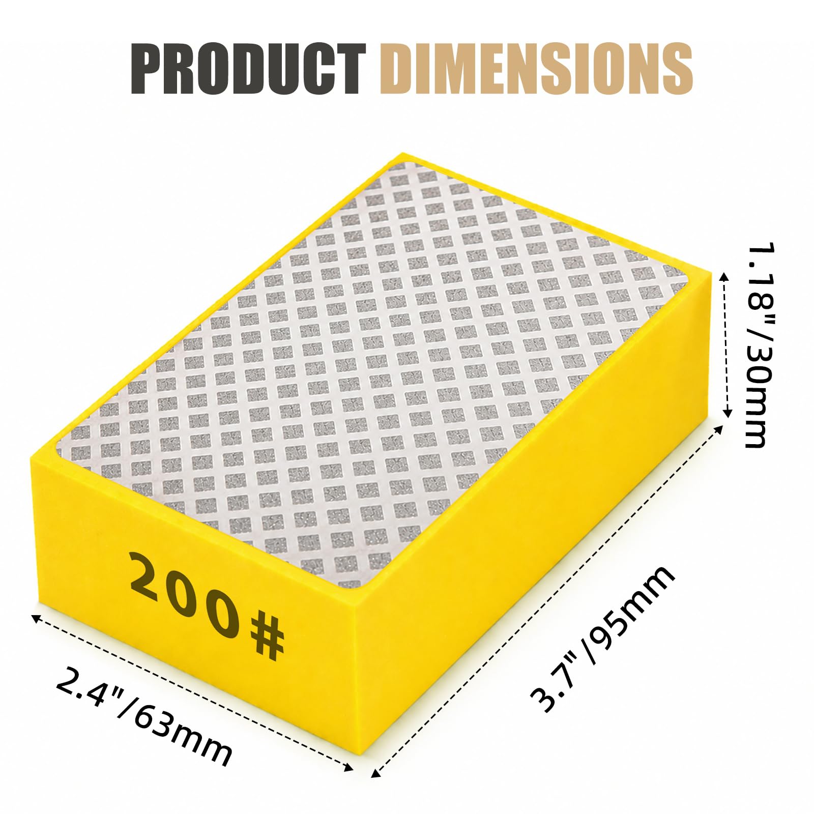 Diamond Sanding Blocks - Polishing Pads for Tile & Glass -2