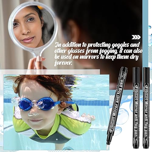 Miniatura 5 de 3 piezas de bolígrafo de pulverización antivaho para gafas de natación, antiempañador, gafas de natación, máscaras de esnórquel, gafas de esquí y