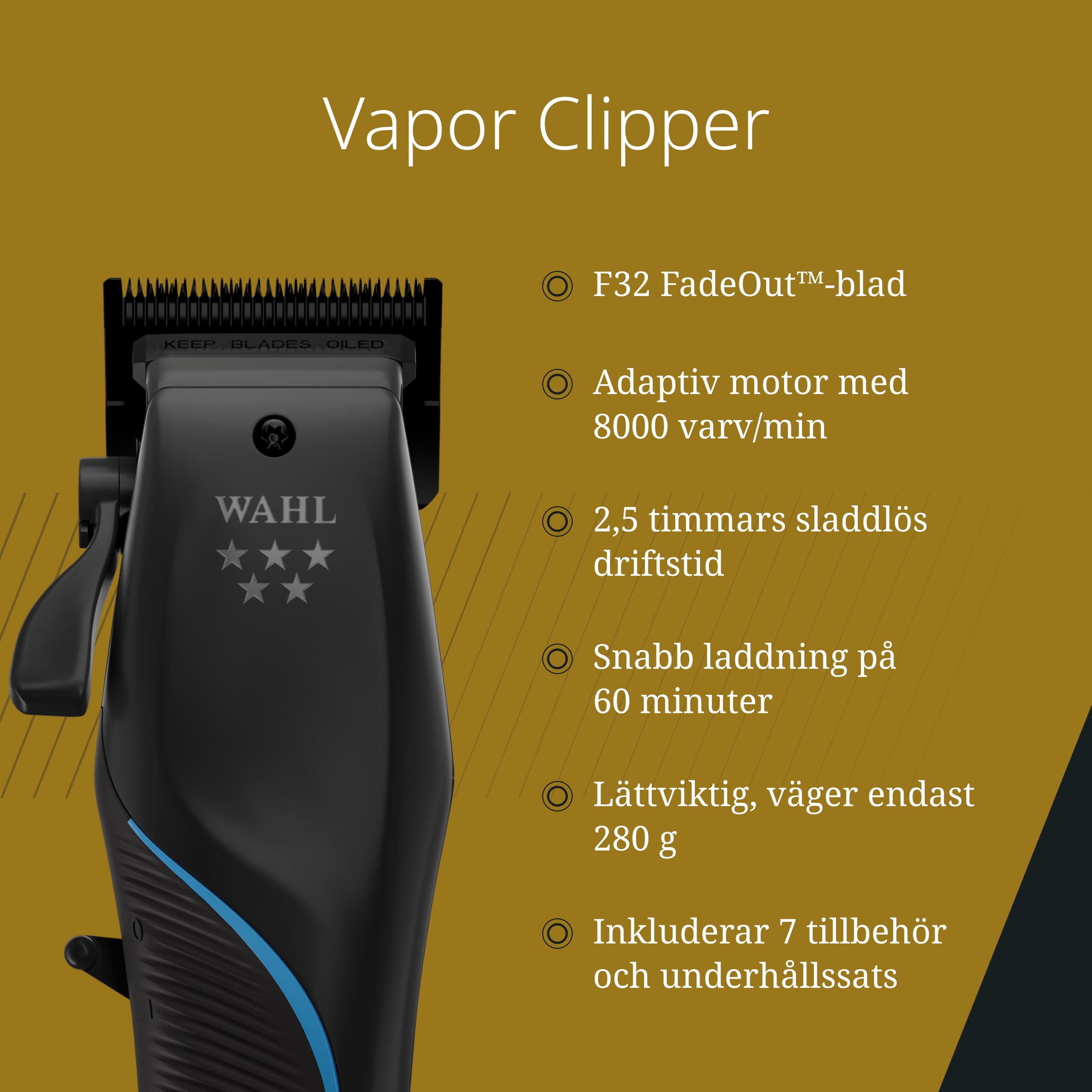 Wahl Vapor Profesjonalna Maszynka do Włosów Czarna