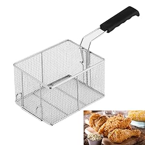 Freidora de Gas Profesional 10 L + 10 L Con Cesta y Tapa, Contenedor de Aceite Extraíble, Para Restaurantes, Patatas Fritas, Puestos de Comida Rápida, Bares, Fiestas (Color: 1 Cesta Frita)
