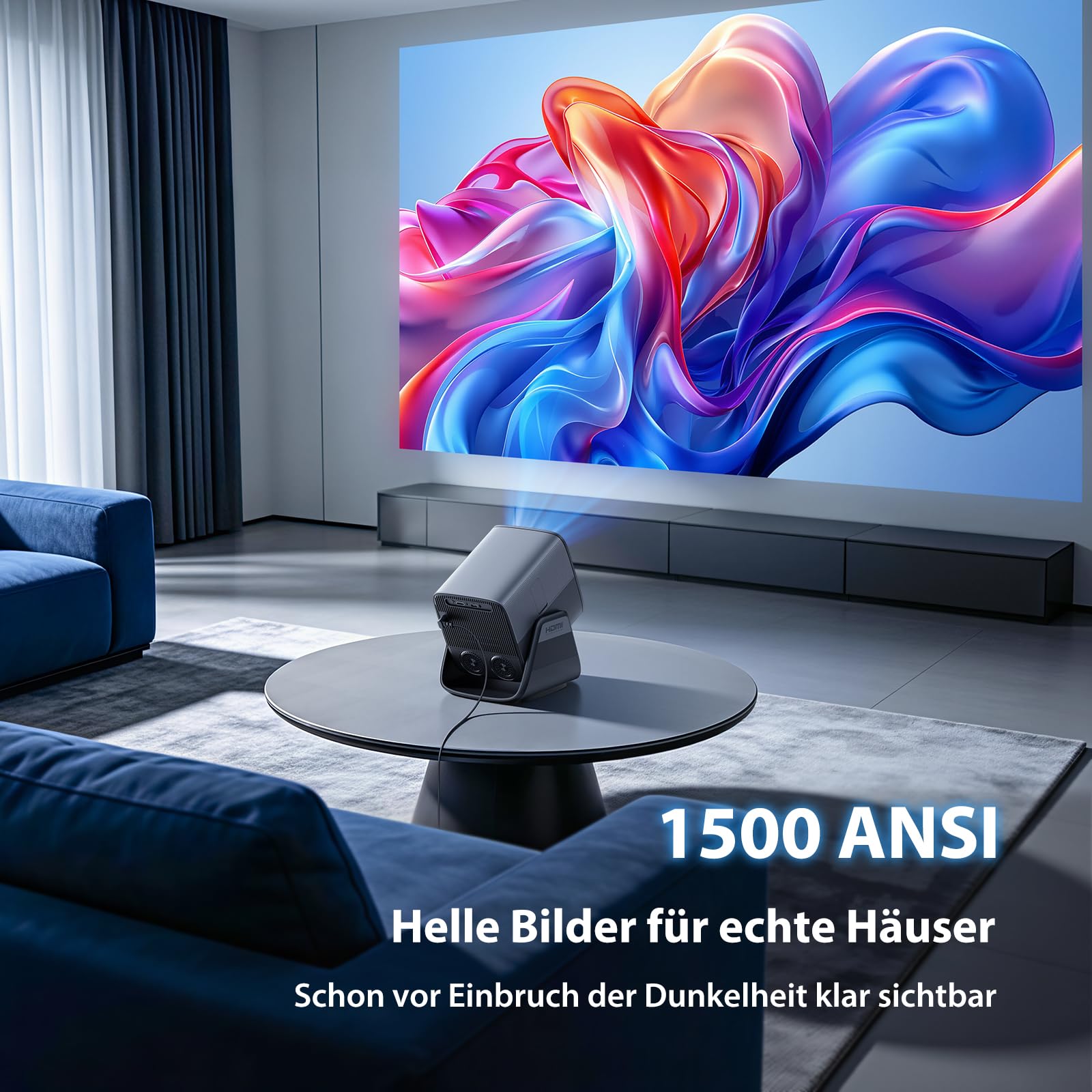 Smart Beamer 1080P HDR10+, 32 GB Speicher【Integrierte Apps】