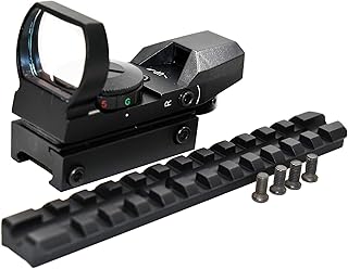Trinity Reflex Sight with Base Mount for mossberg 500 590 835 12 ga Hunting Optics Picatinny Weaver Base Mount Adapter Rail Aluminum Black Tactical Home Defense Accessory. - TRINITY SUPPLY