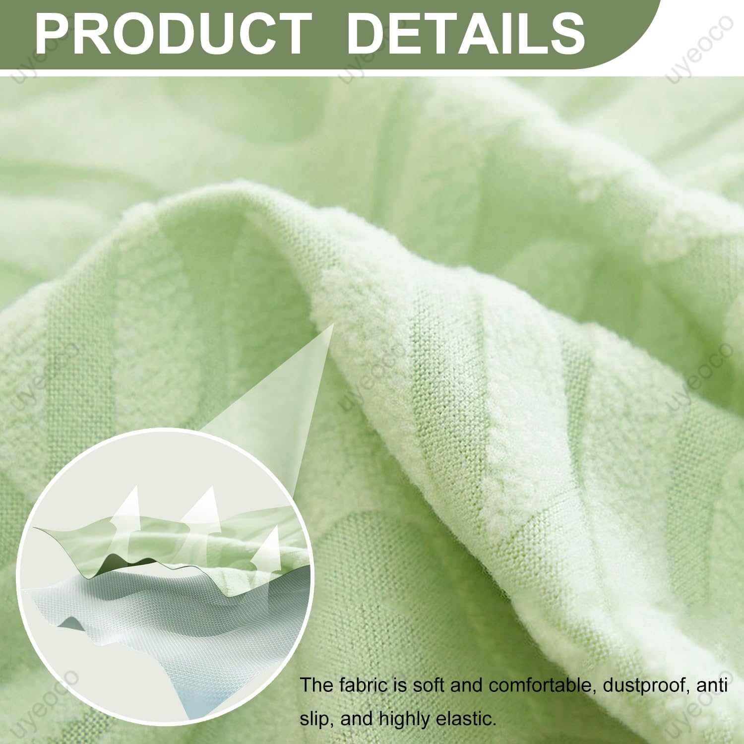 Copritestata x letto Matrimoniale/Singolo Copertura per Testiera per Letto Fodera Elastica Premium Protezione Copri Testata Letto 180/150/200cm Testata Cover Lavabile per Decorazione Camera(A1,200cm)