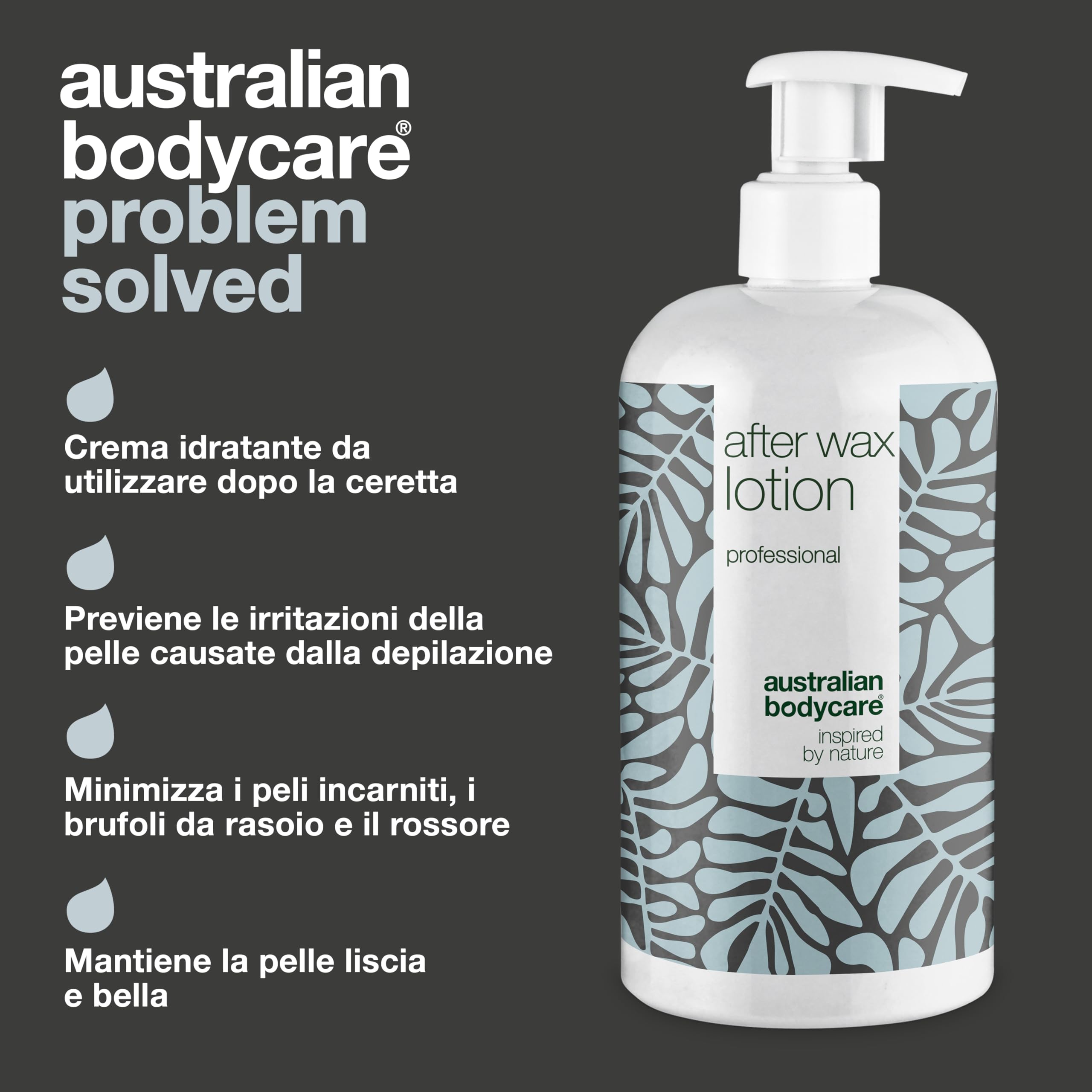 Lotion Professionale Dopo Ceretta (500 ml) | Da utilizzare dopo la ceretta, ceretta bikini o ceretta brasiliana | Riduce al minimo la comparsa di peli incarniti, brufoletti rossi e pelle irritata