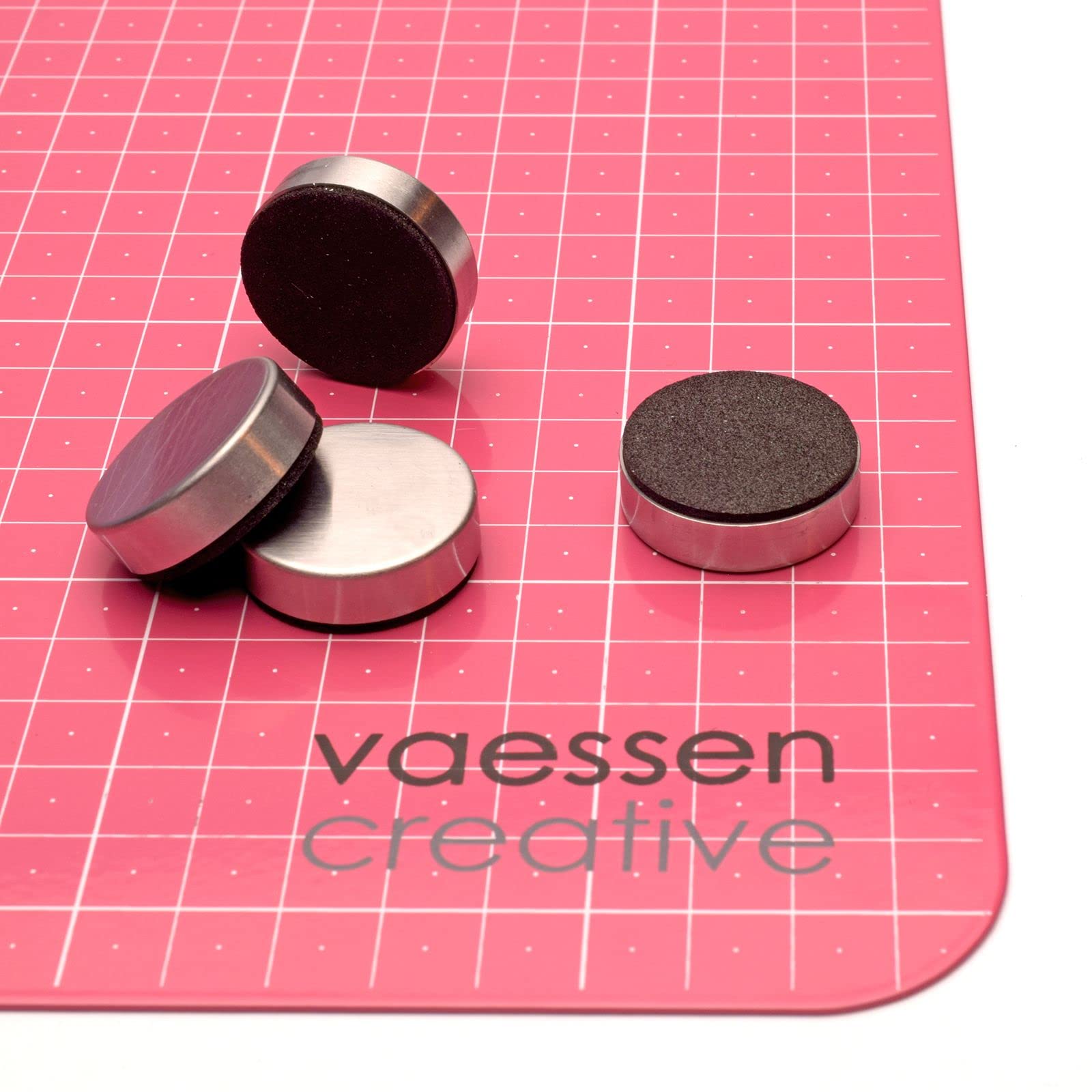 Vaessen Creative Work Easy Magnets Pack of 4, Silver, standard size - Image 2