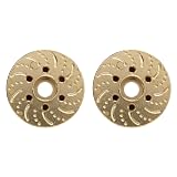 2Pcs Brass Wheel Weights 1.9 2.2in for RC Crawler Car, Hex Hub Adapter Model Upgrade Parts, Gold Color, Strength, Rustproof, Durably, Stable (18.5mm)