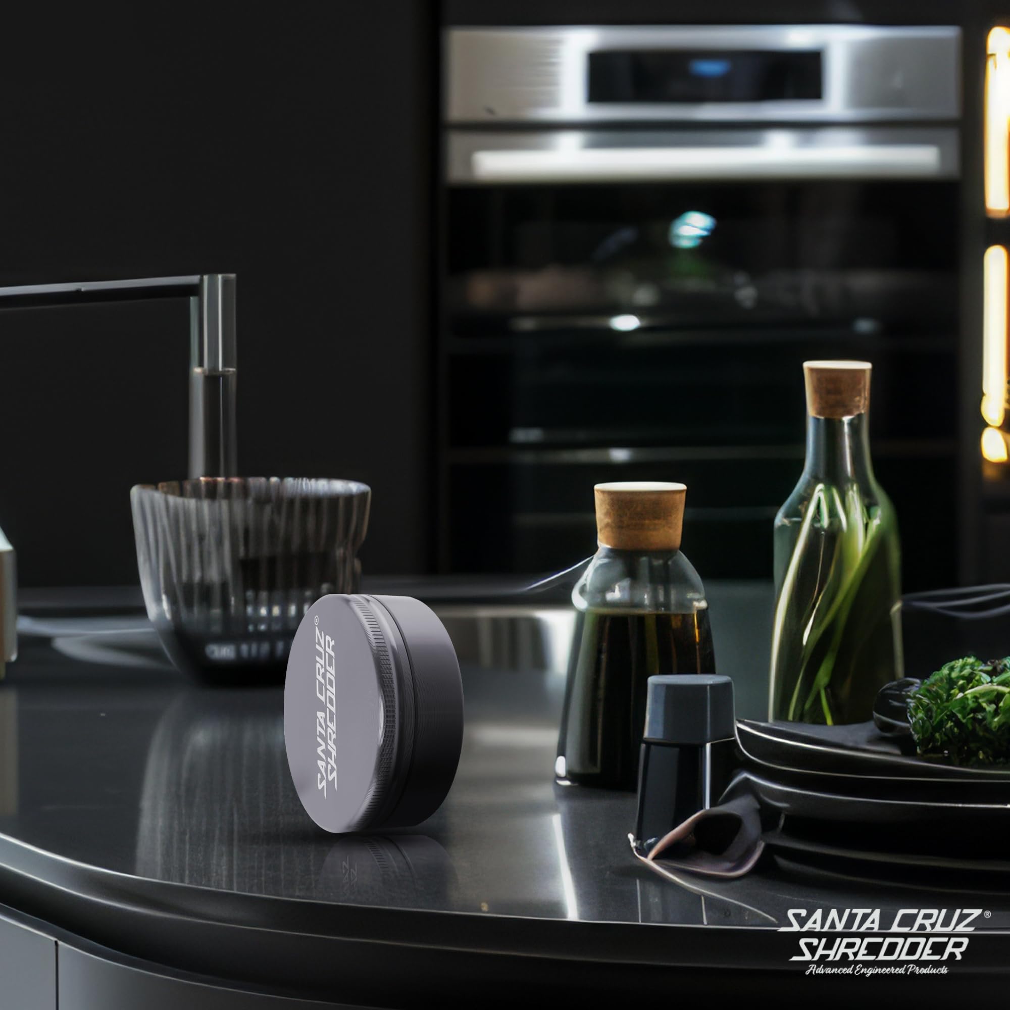 2 Piece Grinder – large Medium Grey Gloss