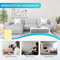 Vista 4 de 300 PCS Cinta Adhesiva de Doble Cara para Paneles de Espuma Acústica Insonorizante, Almohadillas Adhesivas Cuadradas de Servicio Pesado para Paneles