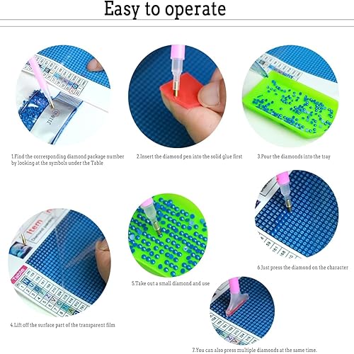 Miniatura 6 de FemGe Kits de pintura de diamantes 5D para adultos, flores de mariposa rosadas, círculo completo, kit de arte de diamantes para principiantes, kits