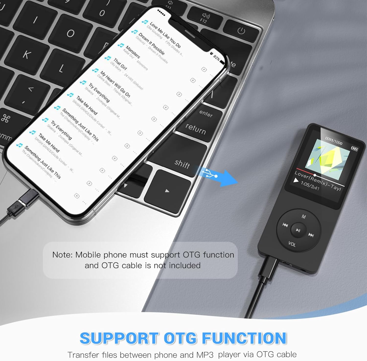 AGPTEK A02PL 64GB MP3 Player, 70 Hours Playback Lossless Sound Music Player, Supports up to 128GB(Black) - Image 5