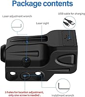 Vista 7 de SOLOFISH Green/Red/Blue Laser Sight for Pistol with Pic-Rail, Rechargeable