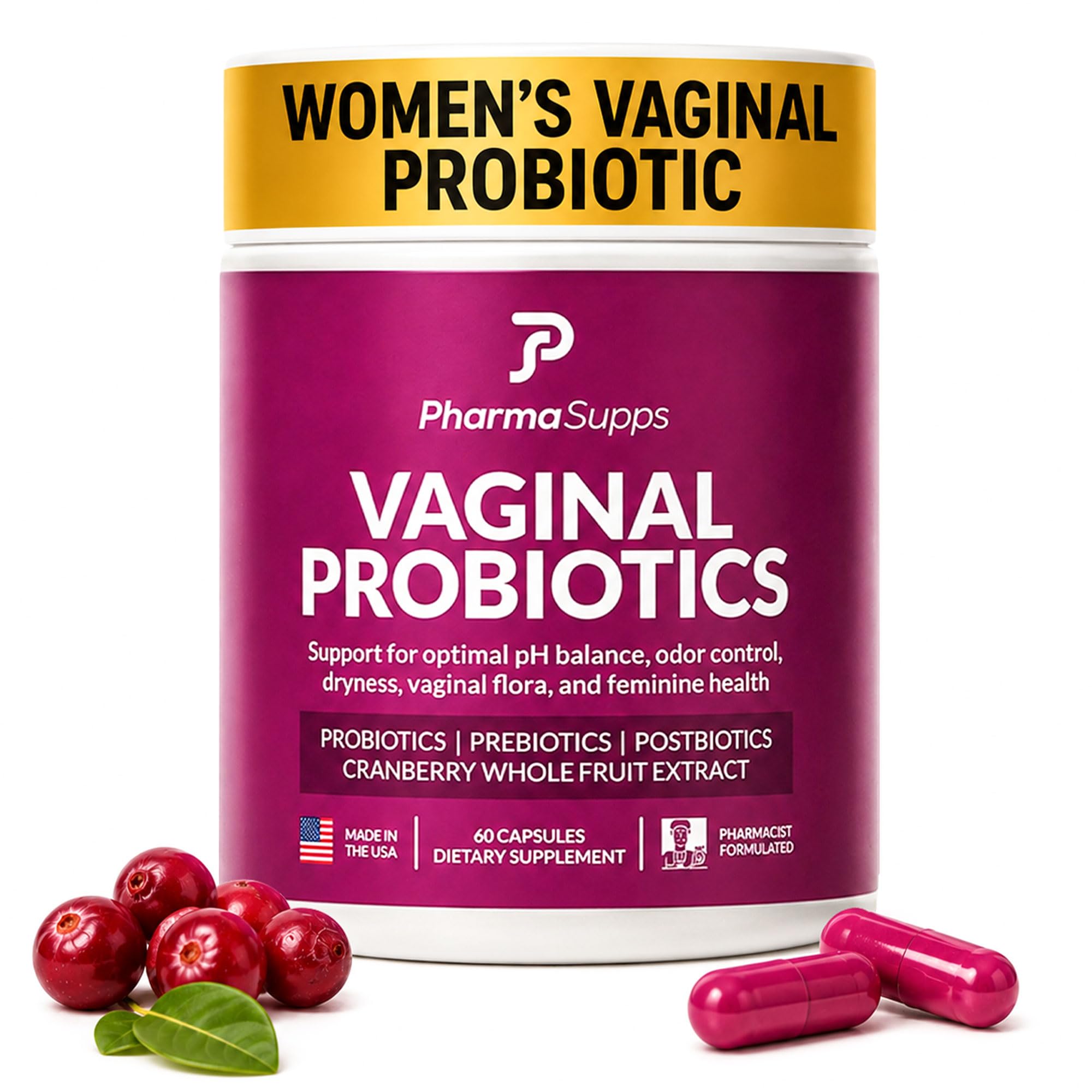 Women's Probiotic for Vaginal Health, 50 Billion CFU 60 Count