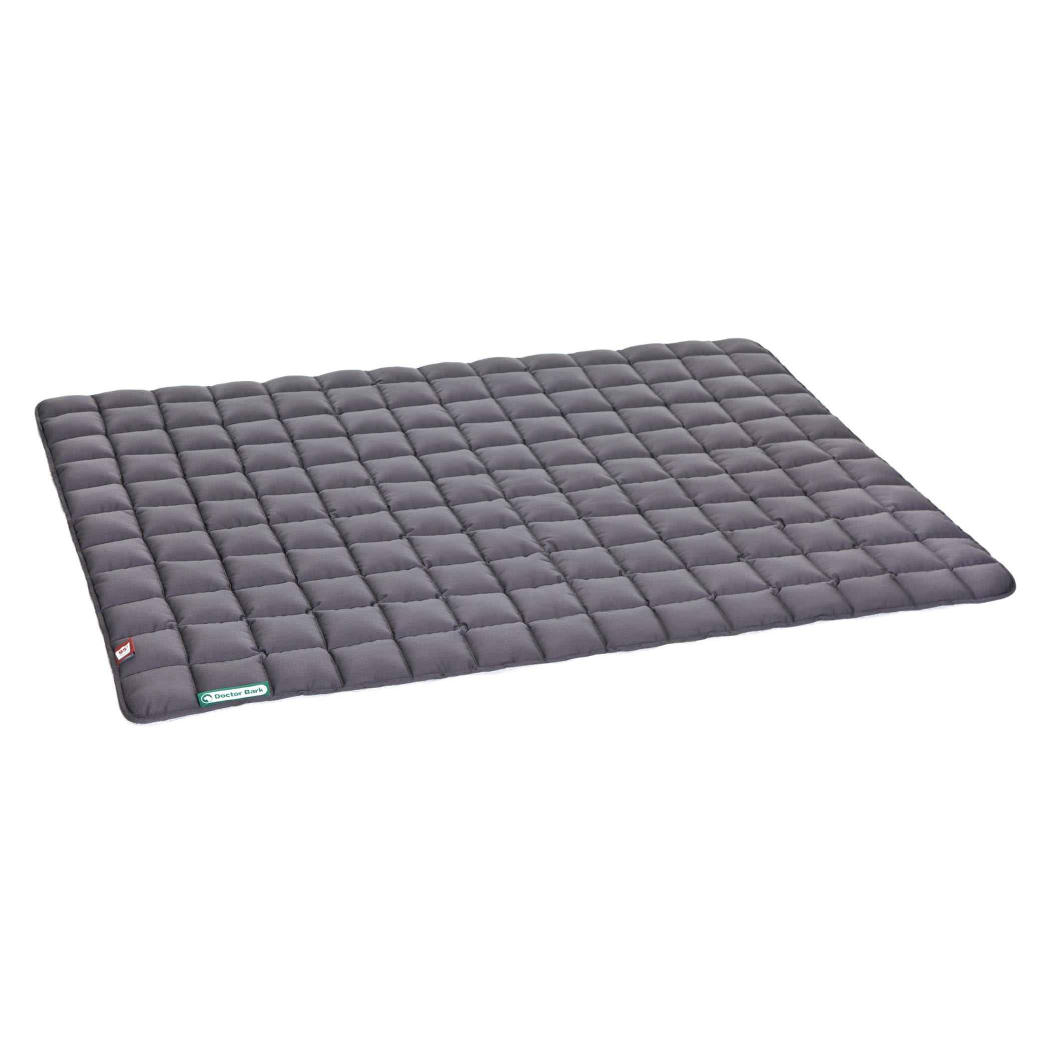 Doctor Bark Hundedecke – weiche, hochwertige Hundematte für sehr große Hunde, robuste Indoor-Outdoor Liegedecke, waschbar bis 95 °C (Gr. XXL, 140x110 cm, Grau)