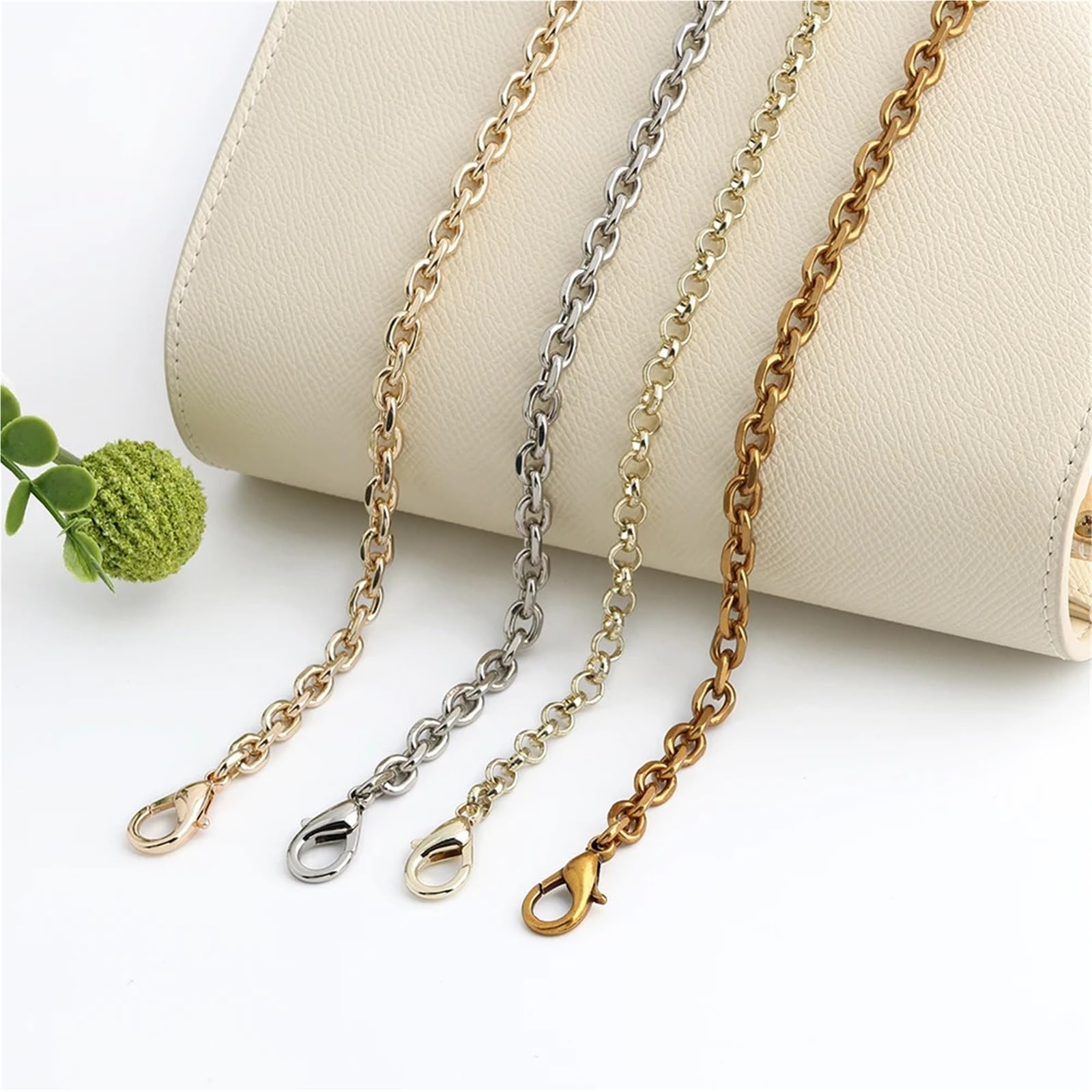 Cadena Para Bolso Cadena for bolso de 30/60/100/120 cm | Correa for bolso, bandolera, bandolera, bolso, cadenas de repuesto(Style1 gun black,120cm)