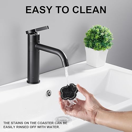 Miniatura 4 de GaRhomxy Posavasos para automóvil, 2 posavasos universales antideslizantes con brillantes, portavasos de PVC en forma de flor, portavasos de