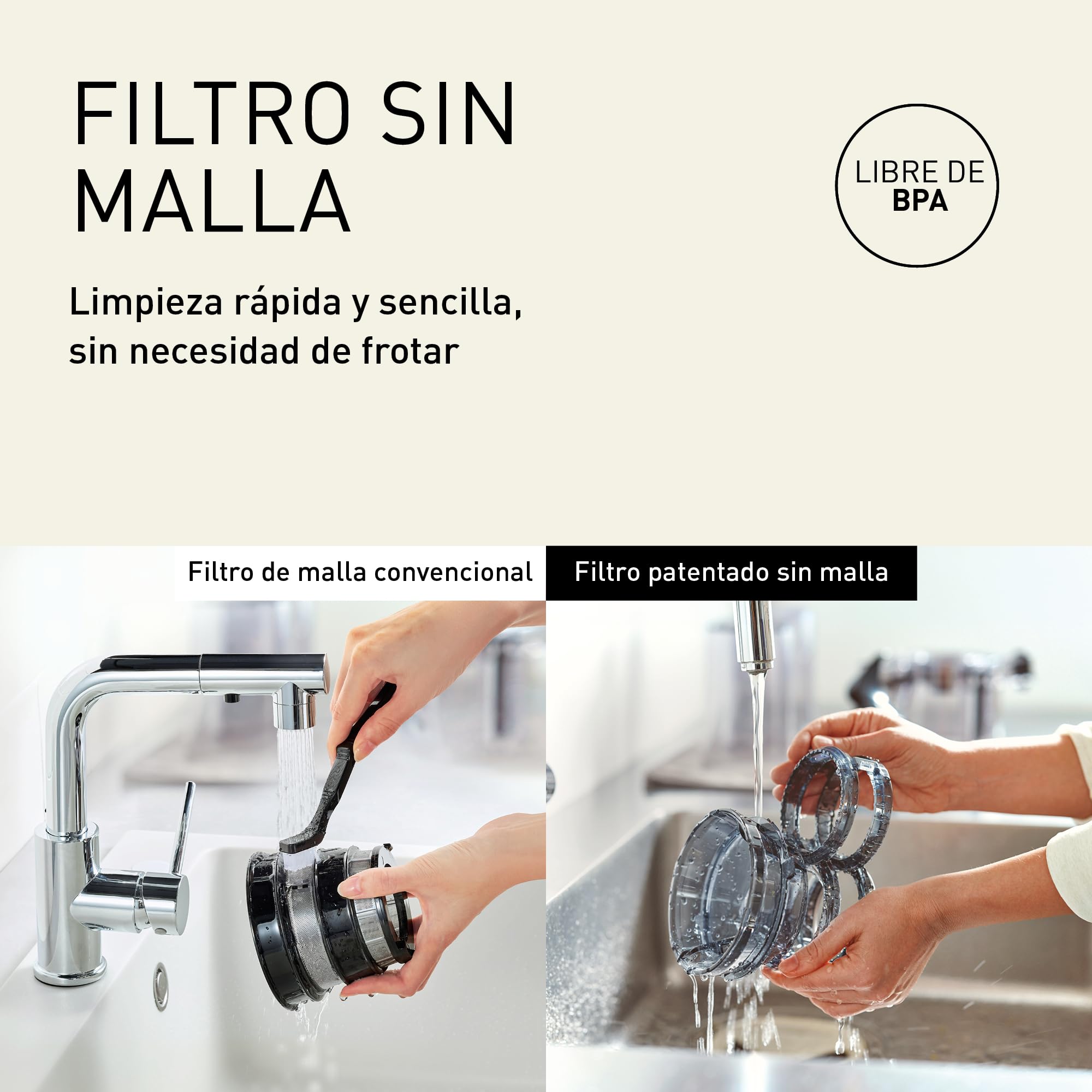 Panasonic Slow Juicer MJ-L800HXE Licuadora, Prensado En Frío, Color Plata