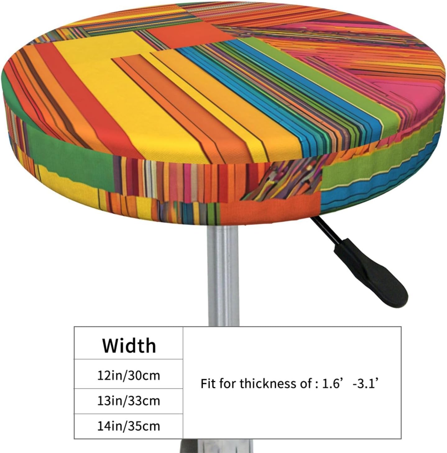 Round Bar Stool Seat Cover for Home Kitchen Dining Chair - 14 inch