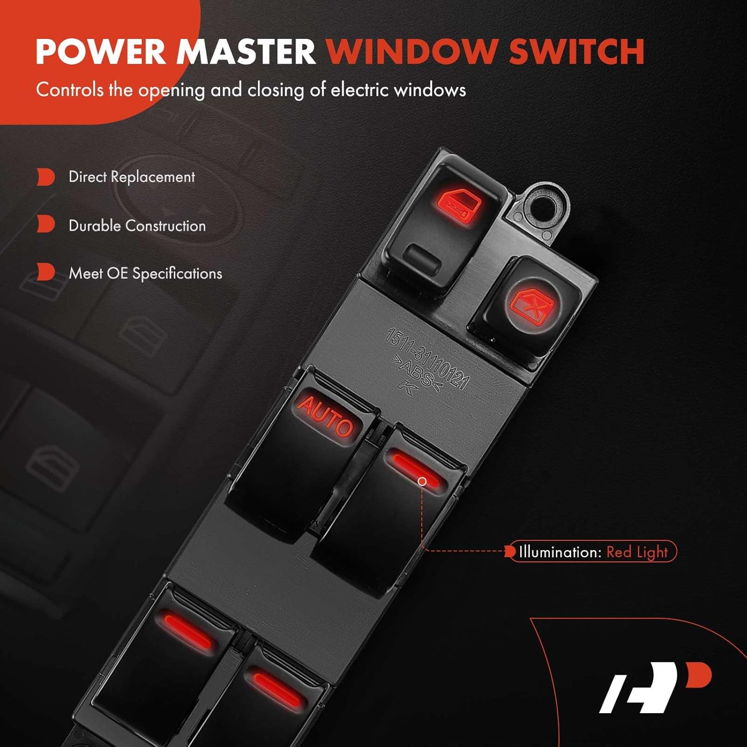 A-Premium Master Power Window Switch Compatible with Nissan Sentra 2004 2005 2006, Front Left Driver Side, Replace# 254016Z500