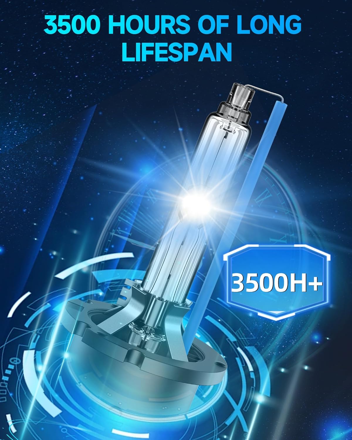 Fit for Lexus 2004-2009 RX330 RX350 RX400H 2005-2006 LS430 ES RX 330 D2S HID Xenon Headlight Bulbs, 350% Brightness, Low Beam Light Bulb, 8000K White Blue, Pack of 2