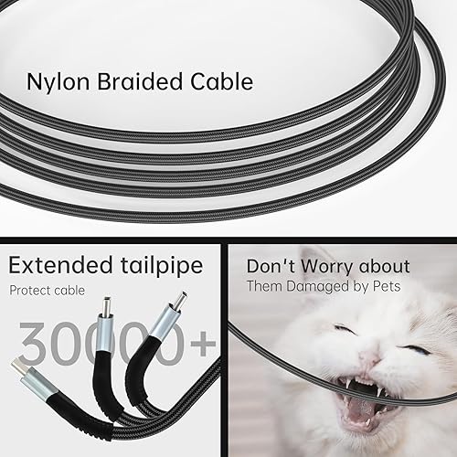 Miniatura 5 de Cable USB 4 de 240 W de 3.3 pies, soporta pantalla HD de 8K a 60Hz y transferencia de datos de 40 Gbps, carga rápida USB C a USB C para iPhone