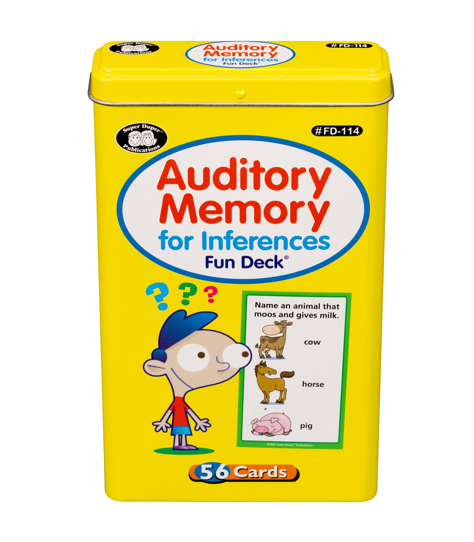 Super Duper Publications | Auditory Memory for Inferences Fun Deck | Listening Comprehension Flash Cards | Educational Learning Materials for Children