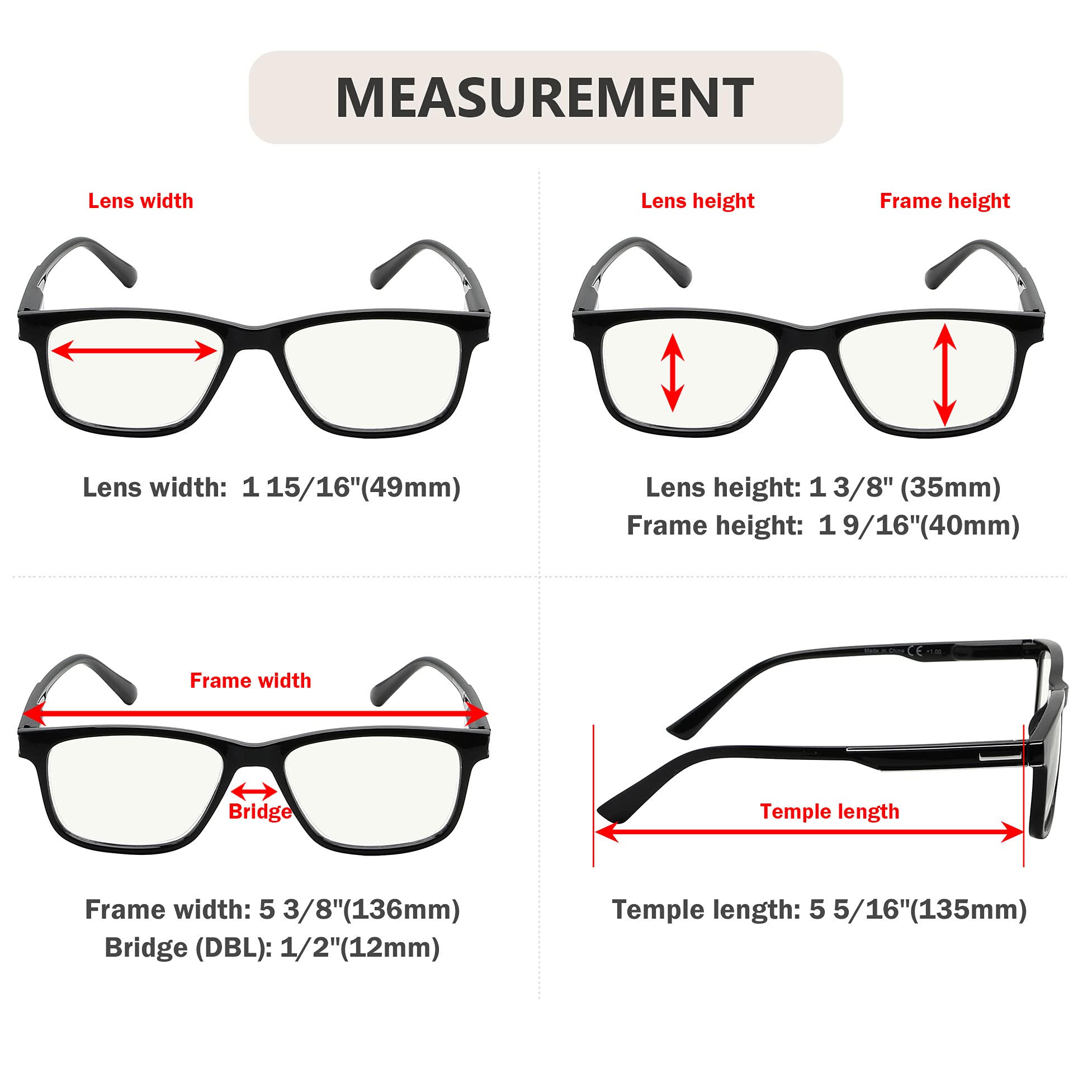 Eyekepper Progressive Multifocus Reading Glasses Blue Light Blocking for Men No Line Multifocal Readers Grey/Tortoise +1.00