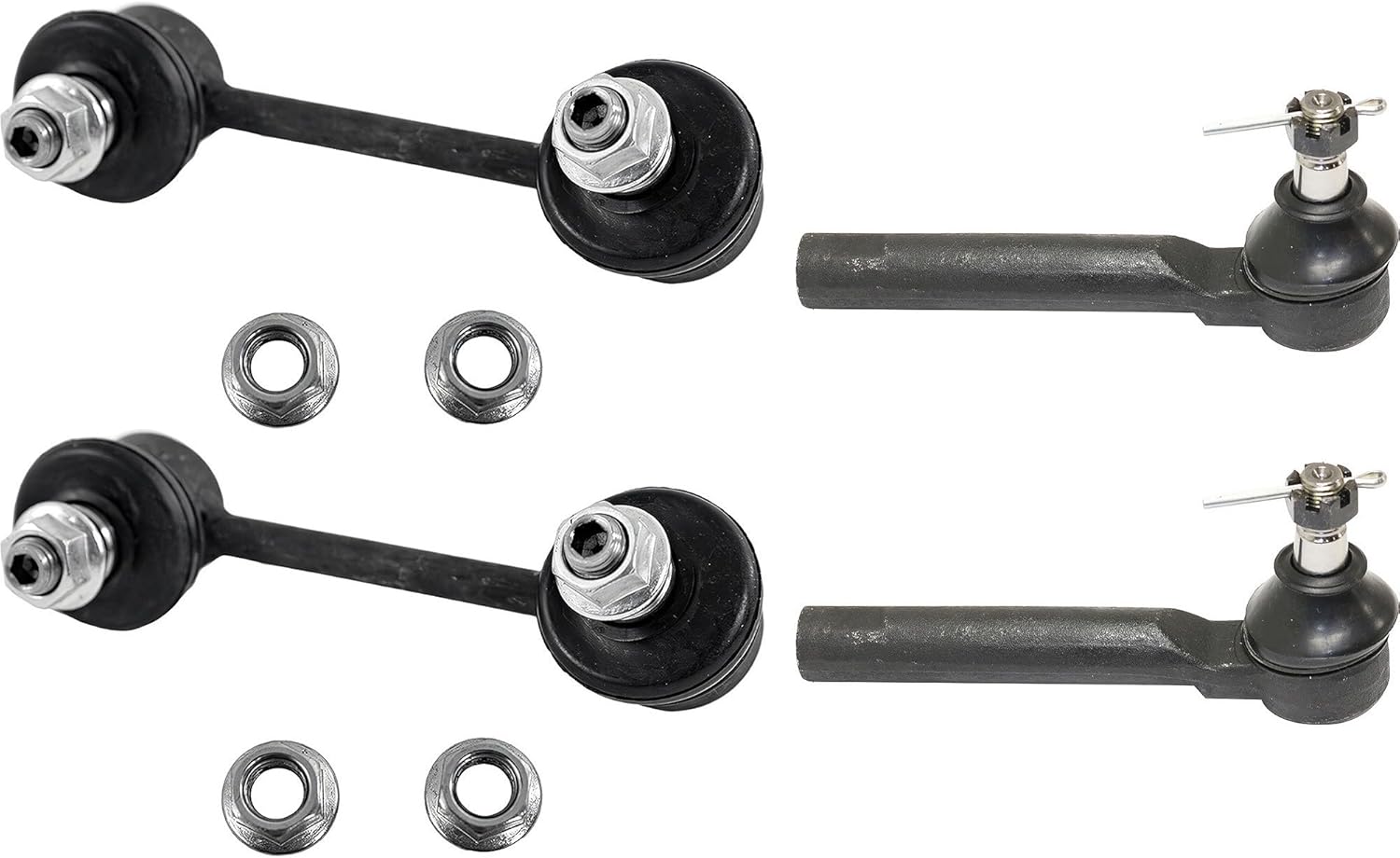 Garage-Pro 4-pc Front Suspension Kit with Sway Bar Links and Tie Rod Ends Compatible with Subaru Forester 2014-2018, Outback 2010-2014