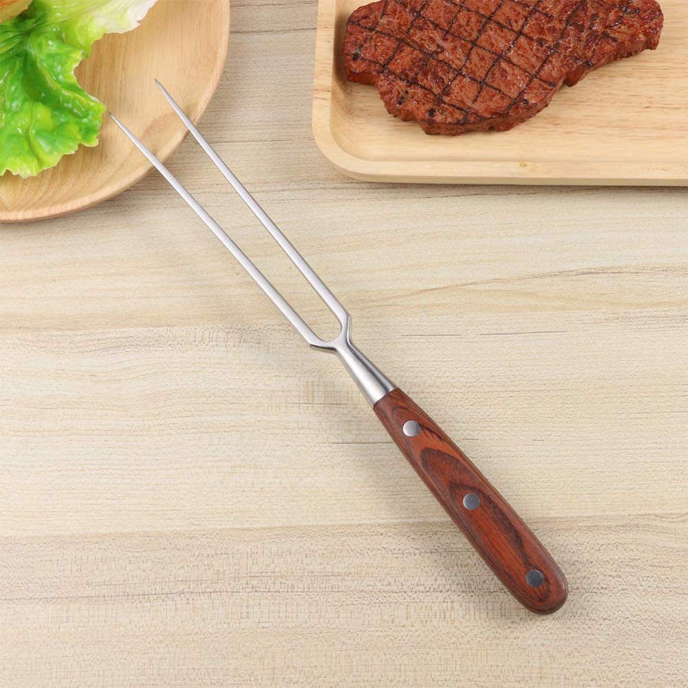 Fourchettes à Viande Barbecue En Inox - 2 Pièces Avec Manche Ergonomique Pour Griller, Découper, Servir