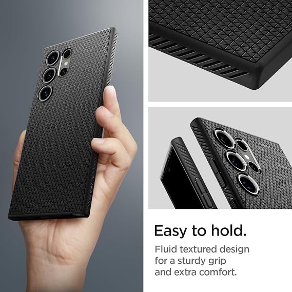 Spigen Liquid Air Case for Samsung Galaxy S24 Ultra - Matte Black