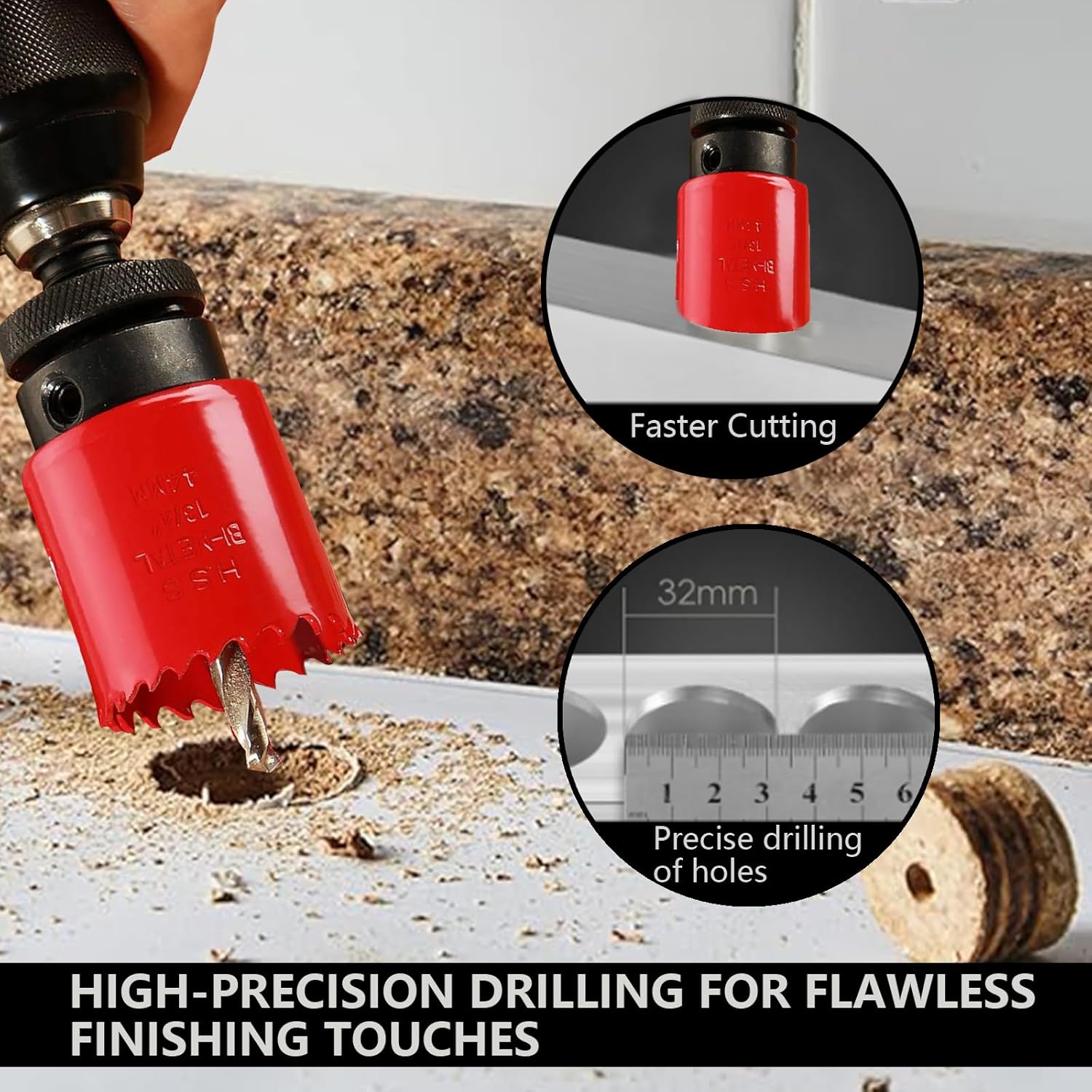 Greywolf 15 pcs Bi-Metal Hole Saw Set, M3 HSS Hole Saw Kit with 3/4"-2-1/2" (19-64mm) 9 pcs Hole Saw Blades, Boxed, with Arbor, Drill Bit, Hex Wrench, for Metal, Wood, Plastic