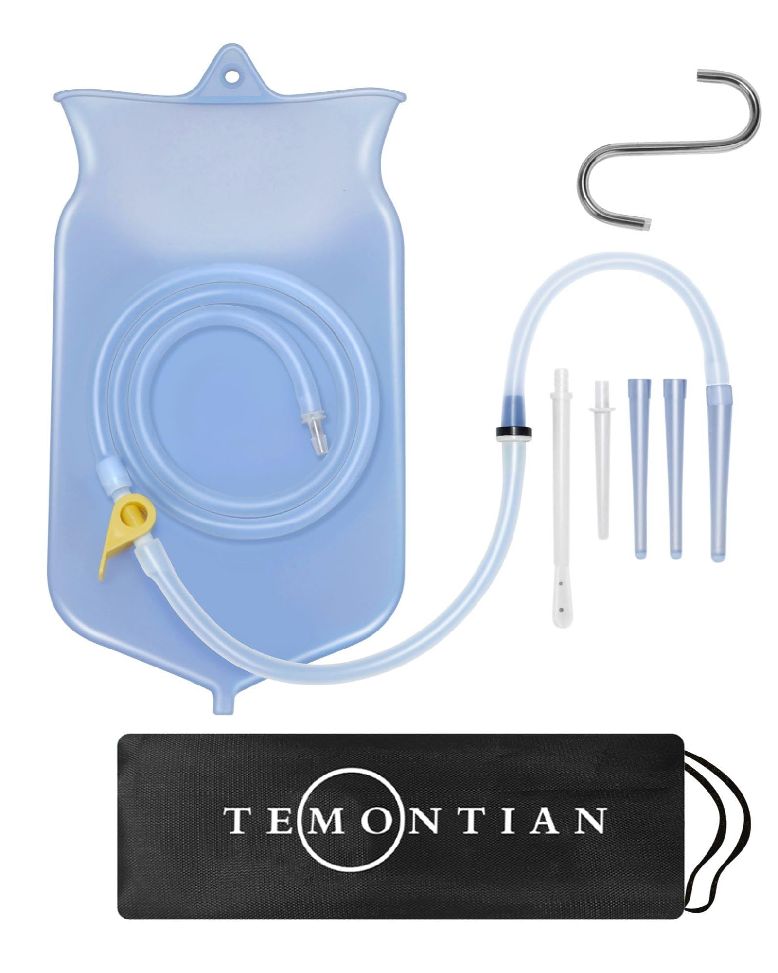 Kit de Bolsas de Enema para Limpieza de Colon para Mujeres y Hombres, Kit de Café Orgánico para Enema de Café, Bolsa de Ducha Anal Reutilizable para Mujeres y Hombres, Kit de Enema de 2 Cuar